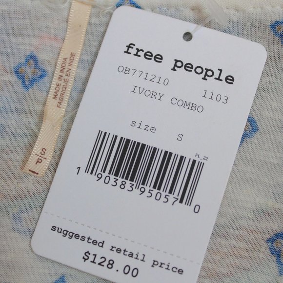 Free People Fringe Macra Maze Me Boho Blouse - Picture 9 of 9